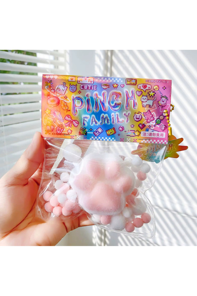 FEN TOYS Kedi Patisi-taba Sukuşi - Squishy Pati- Tüylü Pati - Stres Oyuncak (...