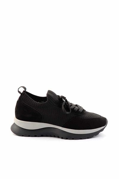 Bambi Black Suede Genuine Leather Women's Sneaker K01673120002