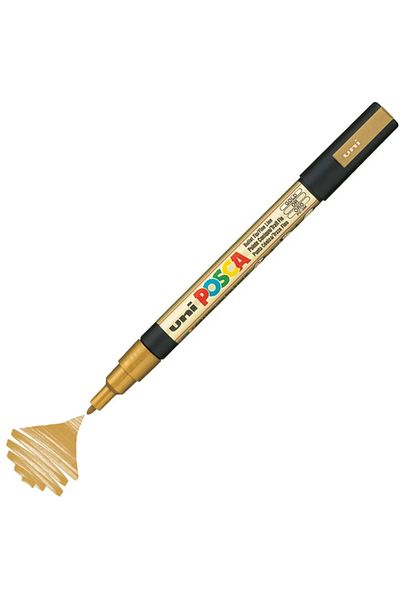 Uni Posca Marker Acrylic Painting Pen Pc-3M 0.9-1.3mm Gold