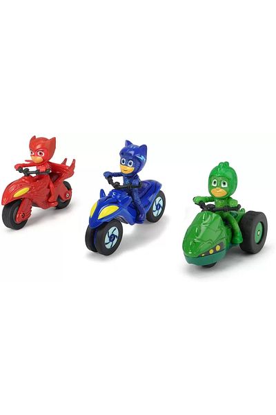 Simba HEROES IN PYJAMAS SET OF 3 MOTORCYCLES WITH 1:64 SCALE FIGURE