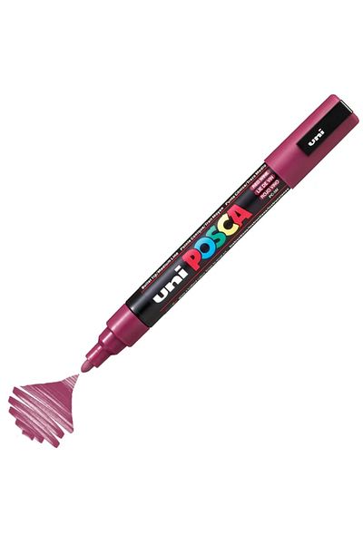 Uni Posca Marker Acrylic Painting Pen Pc-5M Medium 1.8-2.5mm Red Wine