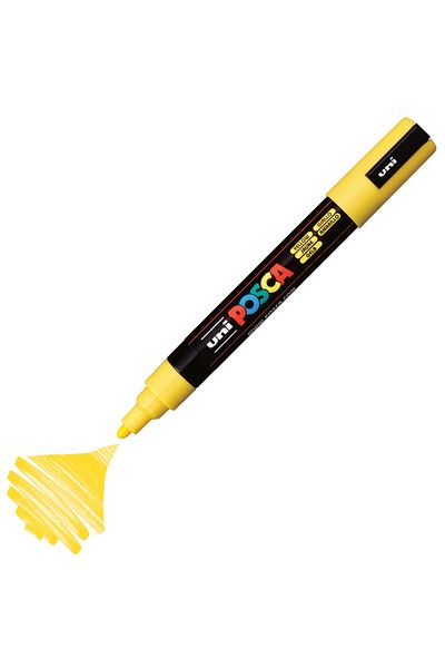 Uni Posca Marker Acrylic Painting Pen Pc-5M Medium 1.8-2.5mm Yellow