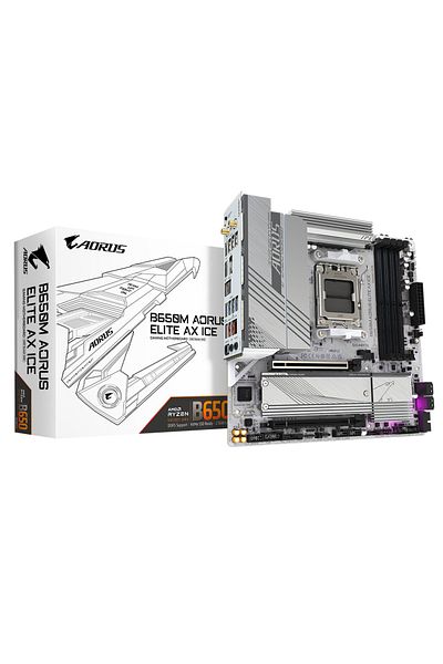 Gigabyte Placa de baza B650M AORUS ELITE AX ICE AM5