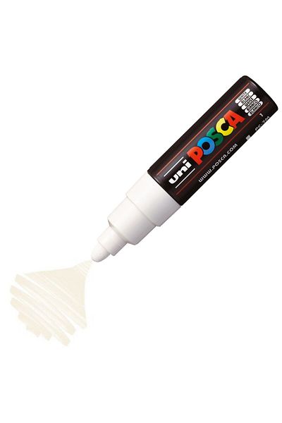Uni Posca Marker Acrylic Painting Pen Pc-7M Bold 4.5-5.5 mm White
