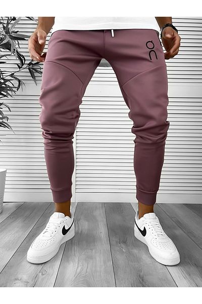 dehaine Men's slim fit sweatpants, made of nylon, 12260, brown