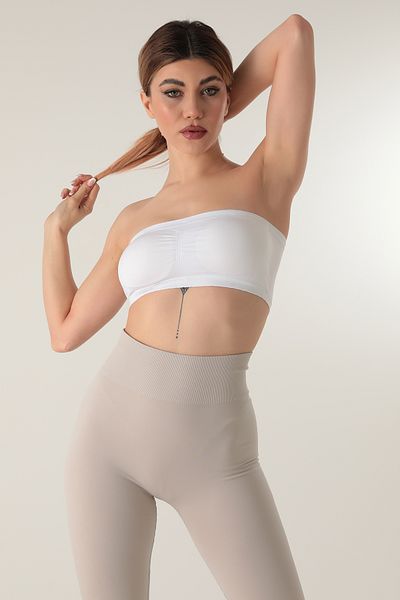 Doremi Seamless Strapless Strapless Padded Bustier 2-Piece Black - White