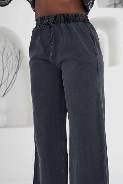 MİA NOURA Women's Denim Wide Paca Pants