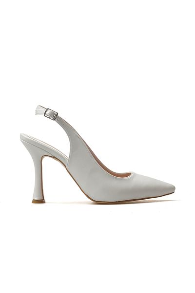 YAŞAR KAŞLI Women's Thin Heeled Shoes 25Y Ykşk-8413 Z White