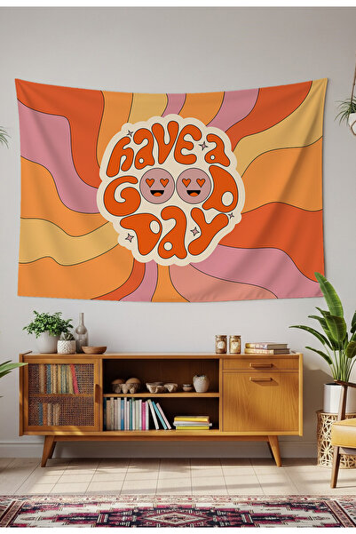 GREENDECOR Have a Good Day Hippie Minimalist Wall Cloth Carpet Wall Art Decor...