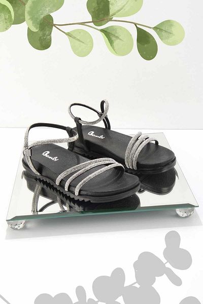 Bambi Sandale de damă Black Lame K 05197110009