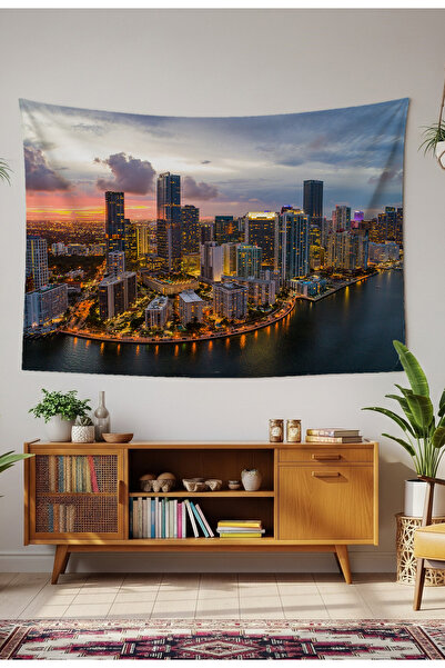 GREENDECOR City Landscape Building Wall Covering Wall Tapestry Wall Art Wall ...