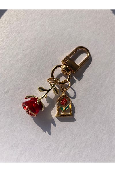 ÇANTA Rose Patterned Bag Charm