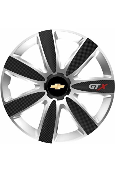 OEM Set de 4 capace pentru jante GTX Carbon Gri-Negru R16, pentru Chevrolet