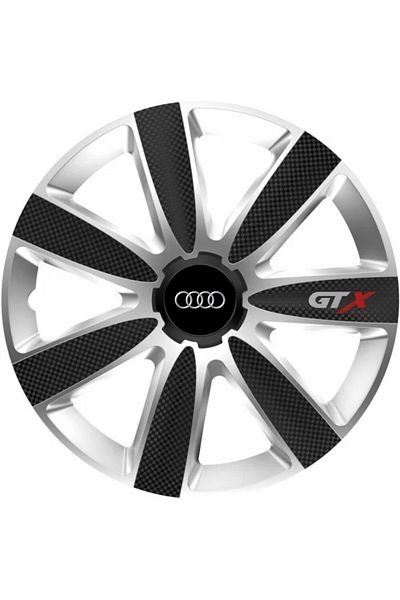 OEM Set de 4 capace pentru jante GTX Carbon Gri-Negru R14, pentru Audi