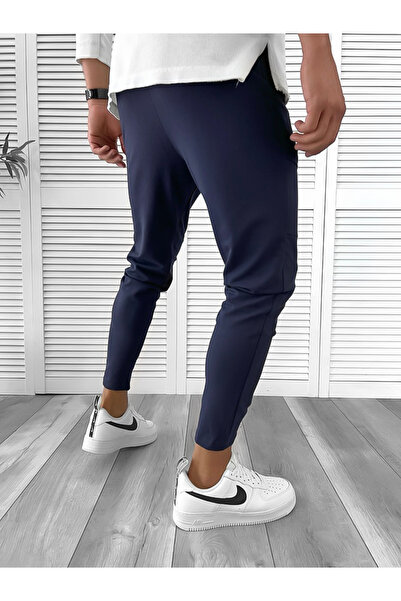 dehaine Men's cotton sweatpants, 12108, navy blue