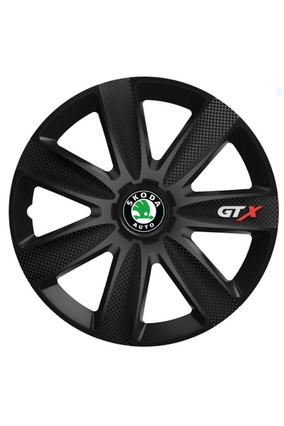 Autohelix MSA Set de 4 capace pentru roți GTX Black Carbon Skoda, R17
