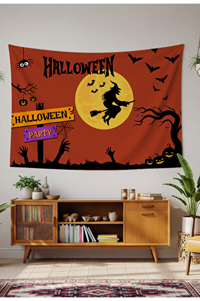 GREENDECOR Halloween Witch Horror Fest Wallcloth Carpet Wall Art Wall Decorat...