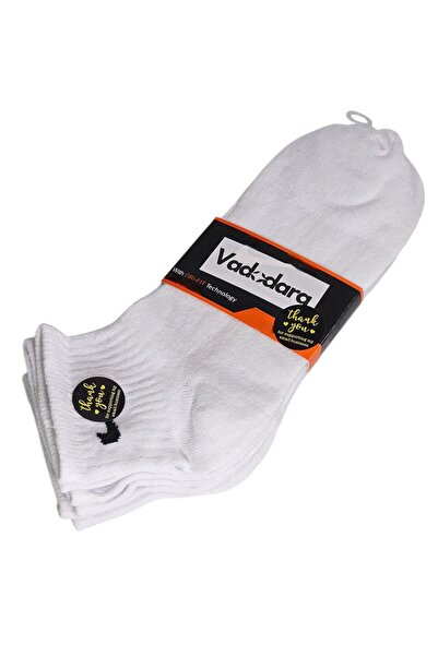 OEM Set 3 Pairs White Ankle Sports Socks, Size 39-44, Cotton Blend