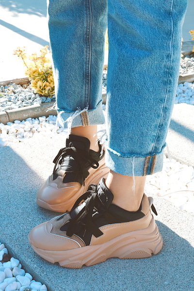 POLKA STORE Match Άνετη σόλα με κορδόνια Γυναικεία αθλητικά παπούτσια