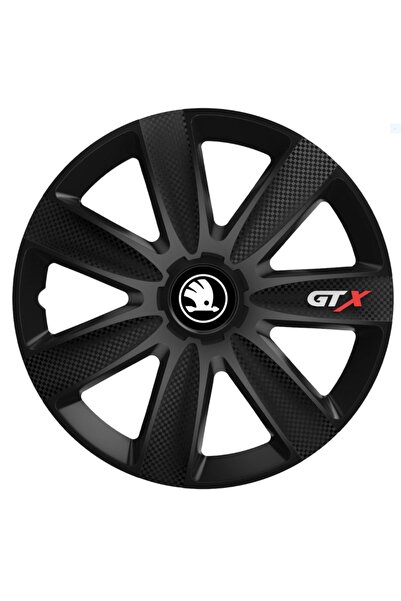 Autohelix MSA Set de 4 capace pentru roți GTX Black Carbon Skoda noi, R15