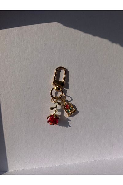 ÇANTA Rose Patterned Bag Charm