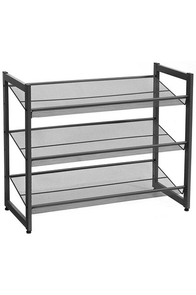 SONGMICS Shoe storage rack, Songmics, 3 shelves, metal, black, 74x30.7x62.8 cm