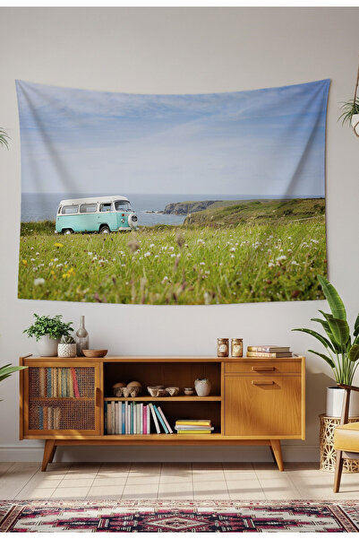 GREENDECOR Landscape Sea Camping Flower Wallcloth Wall Tapestry Wall Art Wall...