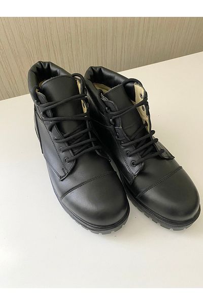 Petek Collection Men's Lace-Up Steel Toe Leather Boots