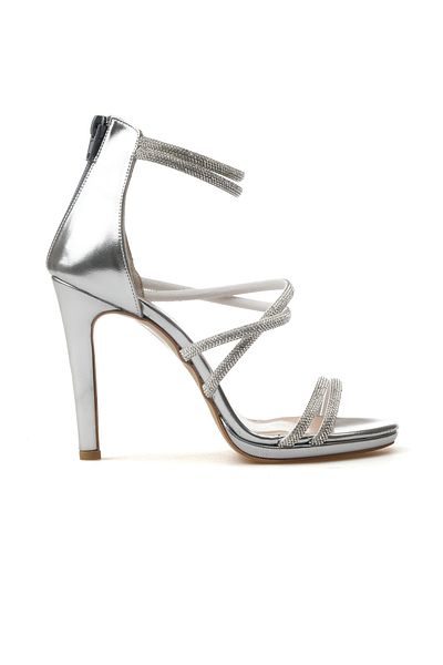 YAŞAR KAŞLI Women's Thin Heeled Shoes 25Y Ykşk-8471 Z Silver