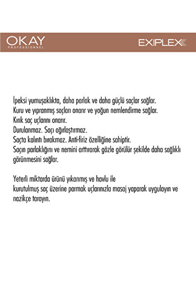 EXIPLEX Nº6 BOND RESTORING LEAVE-ON MASK 100ml (Bağ Onarıcı Durulanmayan Maske)