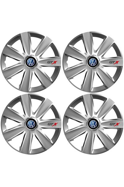 OEM Set de 4 capace de jantă GTX gri R14, pentru Volkswagen