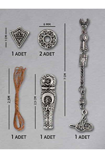 Mihra Takı Tasarım 1 مجموعة وحدة Tuğra Tassel - حجر طبيعي |   مناسبة لصنع مسب...