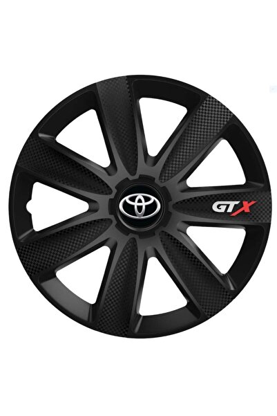 OEM Set de 4 capace de roți GTX Carbon Black R16, pentru Toyota