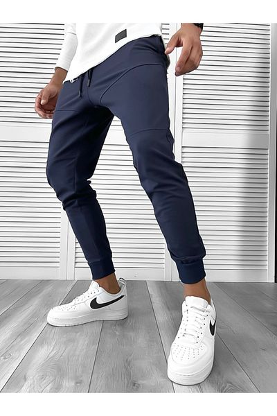 dehaine Men's cotton sweatpants, 12110, navy blue