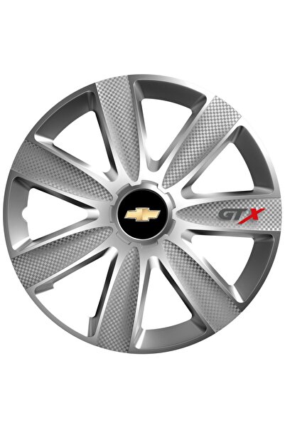 OEM Set de 4 capace de jantă GTX gri R15, pentru Chevrolet