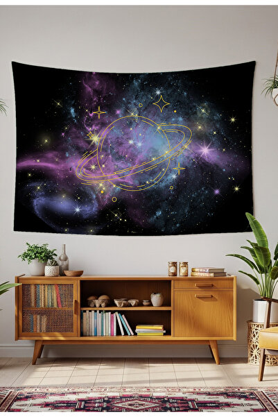 GREENDECOR لوحة جدارية من Mandala Space Moon Star، سجادة جدارية، ديكور جداري،...