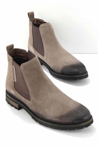 Hush Puppies Ανδρικές μπότες & μποτάκια από γνήσιο δέρμα Taupe Hp1144177901