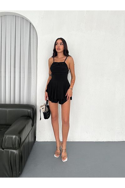 OKSHEN Mini Dress with Shorts Strap