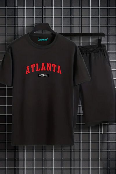 SevMode Σετ μπλουζάκι με στάμπα Atlanta Ga Unisex