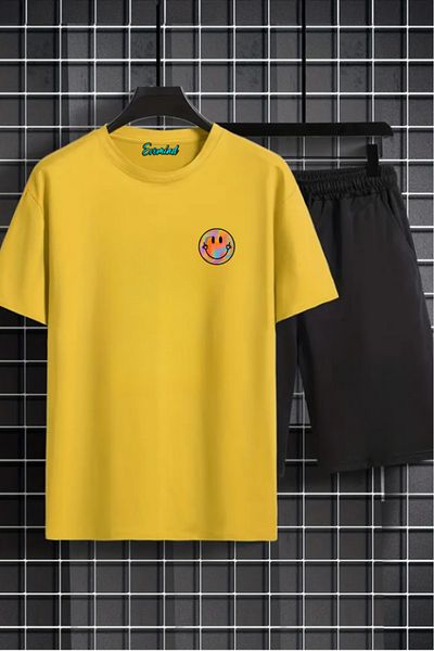 SevMode Σετ μπλουζάκι με στάμπα Emoji Unisex