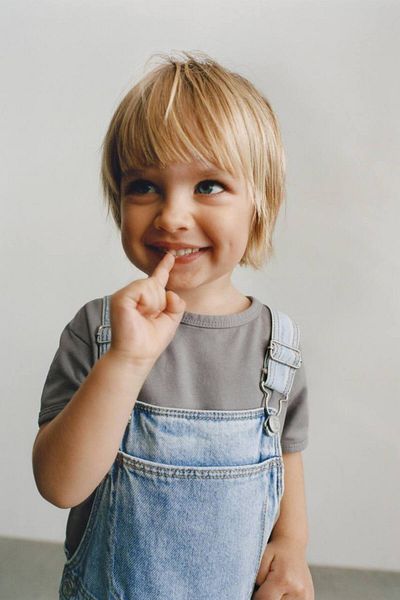 MİO Set de tricouri unisex pentru copii din denim Salopet - stil sport de vară