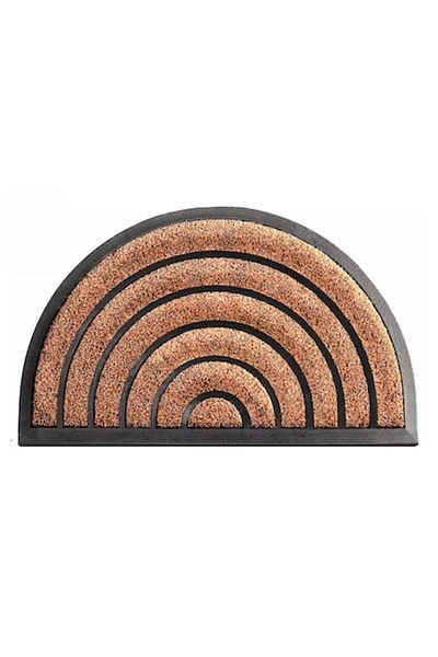 OPTIM DEKO Modern entrance mat, rubber and polyethylene, very resistant, DM 09, 75x45 cm, semicircle