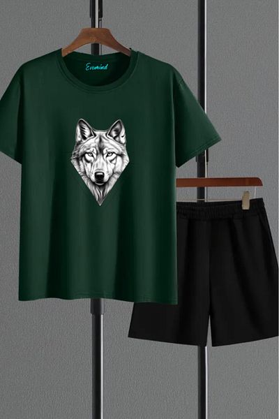 artı4 Wolf Printed Unisex Shorts T-Shirt Set