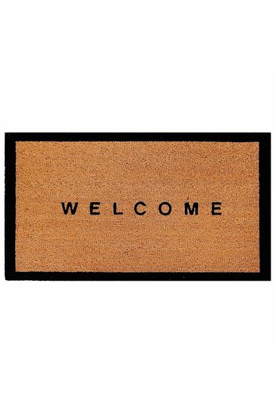 OPTIM DEKO Entrance Mat, Coconut Fiber and Non-Slip Rubber, Deco Welcome - 60x40 cm