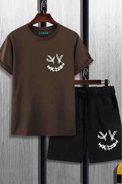 SevMode Σετ μπλουζάκι με στάμπα Emoji Unisex