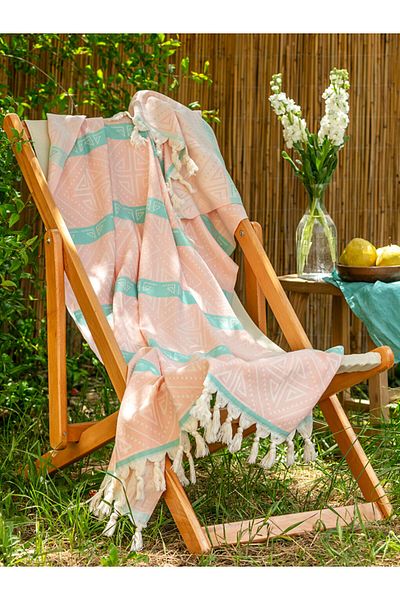 LC Waikiki LCW Prosop de plajă Peshtemal pentru femei cu ciucuri 90x160 cm