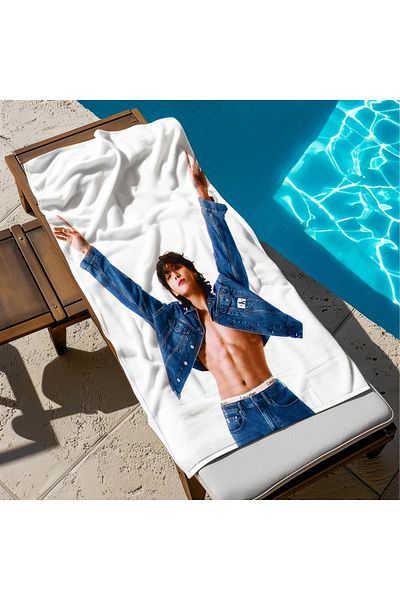 hediyechy Jong Kook Themed Beach Towel