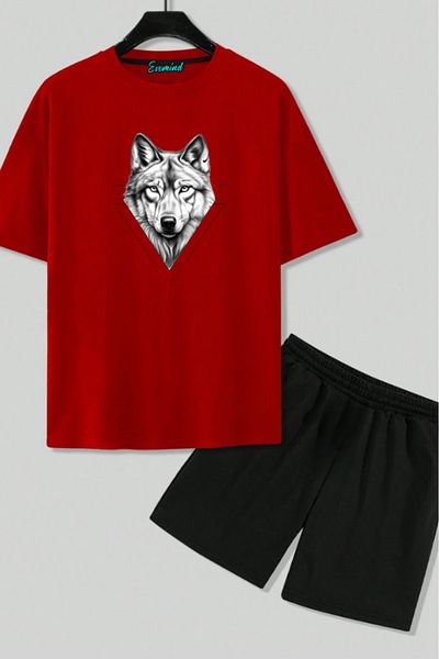 SevMode Σετ μπλουζάκι με στάμπα Wolf Unisex
