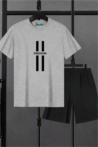 Evomind Σετ μπλουζάκι με στάμπα Freedom Unisex