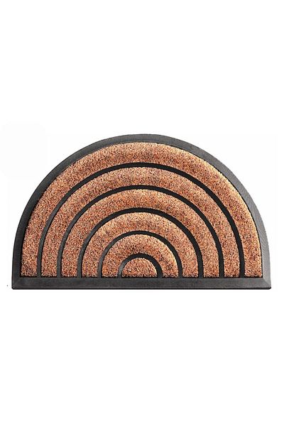 OPTIM DEKO Modern entrance mat, rubber and polyethylene, very resistant, DM 09, 75x45 cm, semicircle